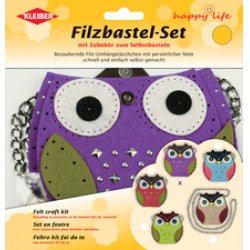 KLEIBER Kit en feutrine Sac avec rivets Chouette, brun