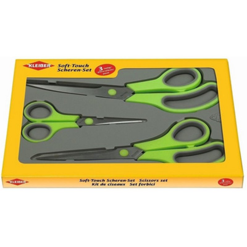KLEIBER Kit de ciseaux, ronds, 3 pièces