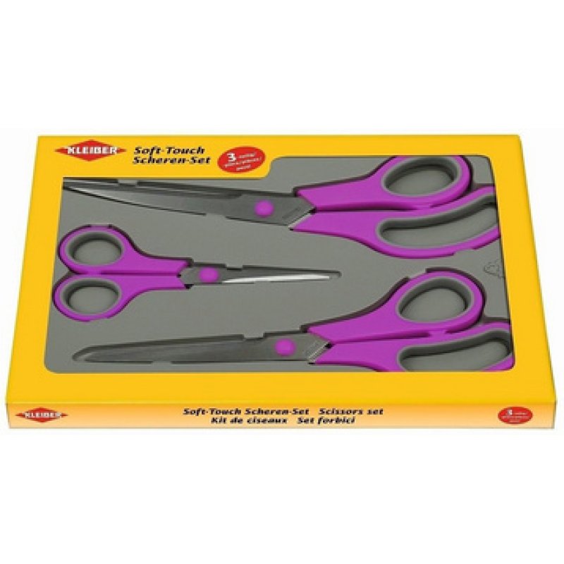 KLEIBER Kit de ciseaux, ronds, 3 pièces