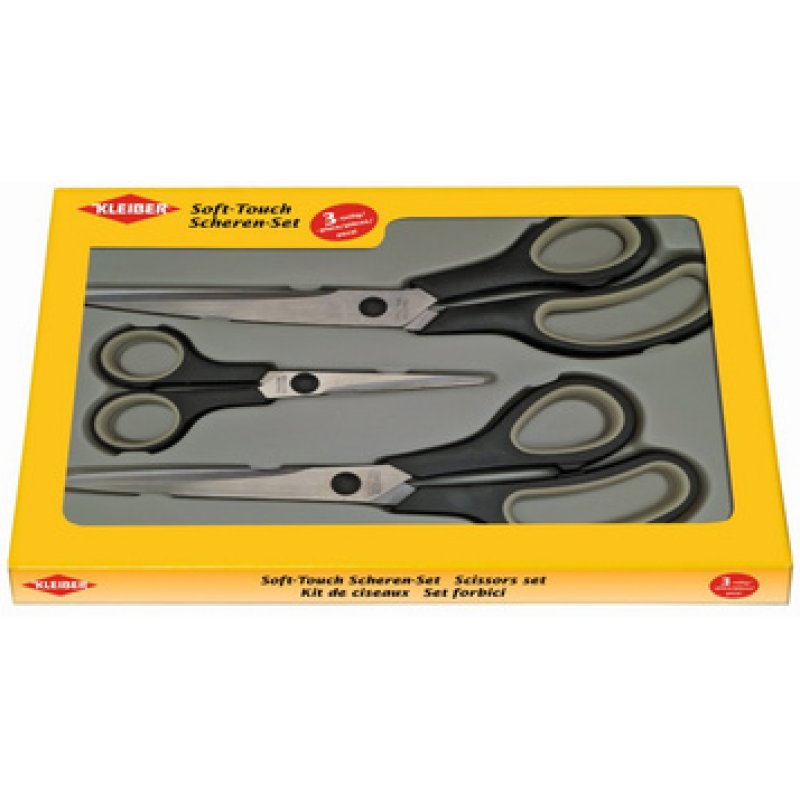 KLEIBER Kit de ciseaux, ronds, 3 pièces