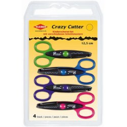 KLEIBER Kit de ciseaux cranteurs Crazy Cutter, kit de 4