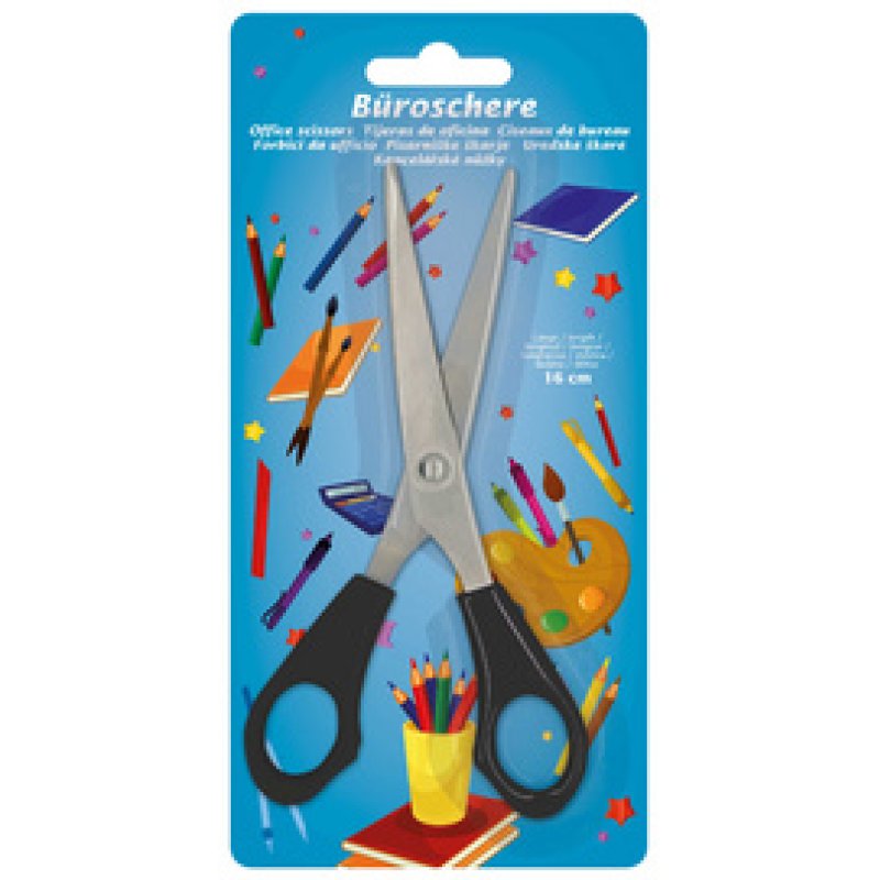 KLEIBER Ciseaux de bureau, longueur: 160 mm, droitier, noir