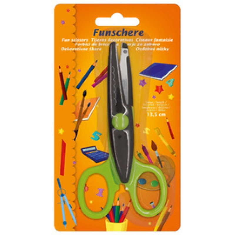 KLEIBER Ciseaux cranteurs, zig-zag, rouge/bleu