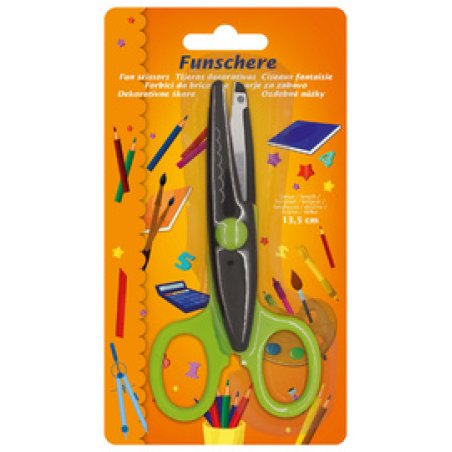 KLEIBER Ciseaux cranteurs, zig-zag, rouge/bleu