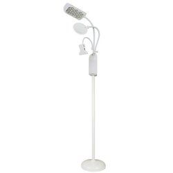 KLEIBER Lampe LED sur pied avec pince & loupe, blanc