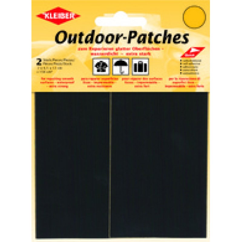 KLEIBER Patch d'extérieur, autocollant, 65 x 120 mm, noir