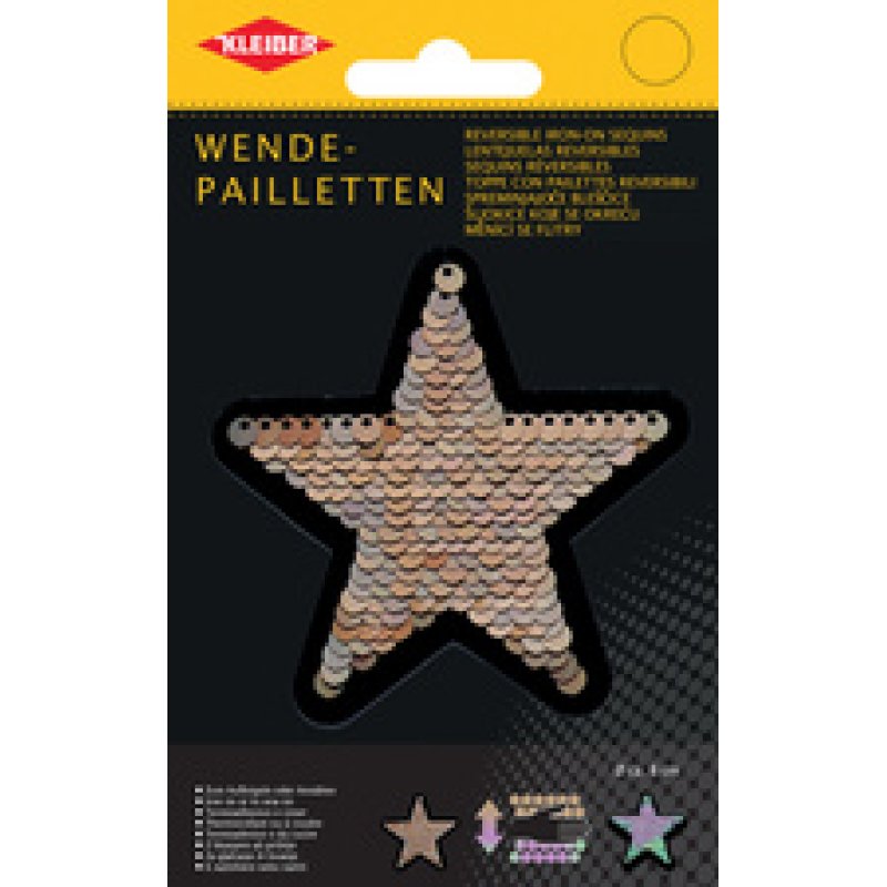 KLEIBER Etoile en sequins réversibles, or-argent