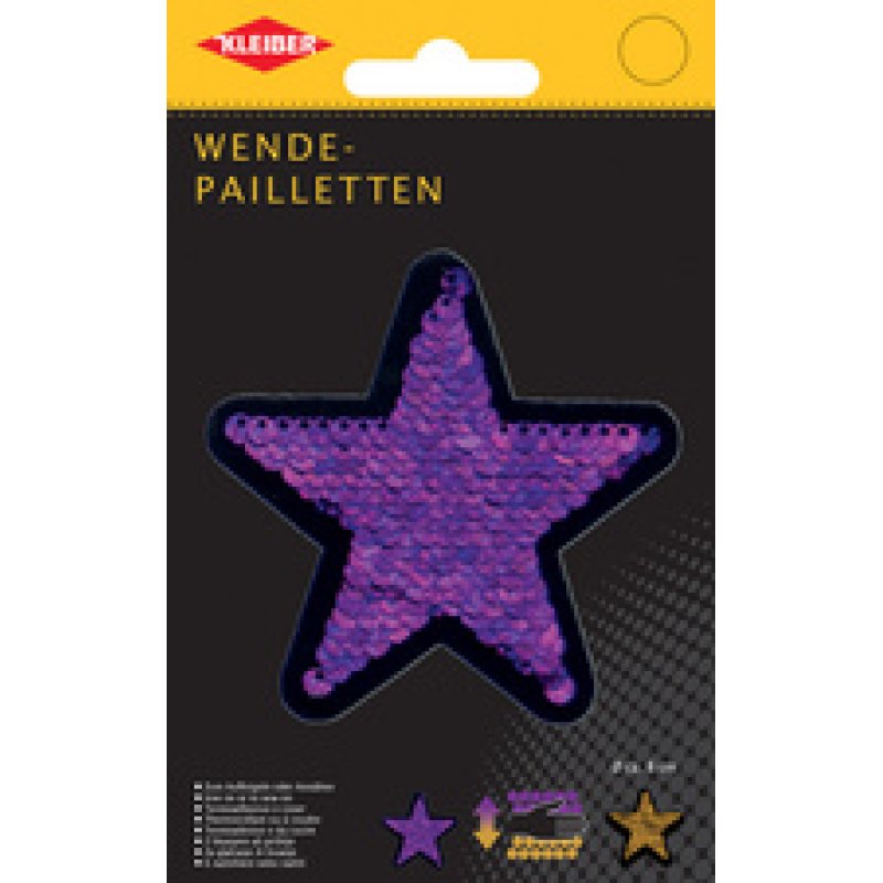 KLEIBER Etoile en sequins réversibles, beige-argent/rose