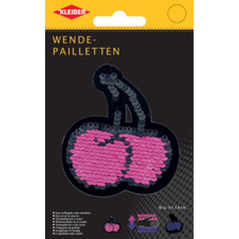 KLEIBER Cerises en sequins réversibles, rose-bleu