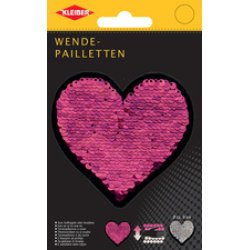KLEIBER Coeur en sequins réversibles, rose-or