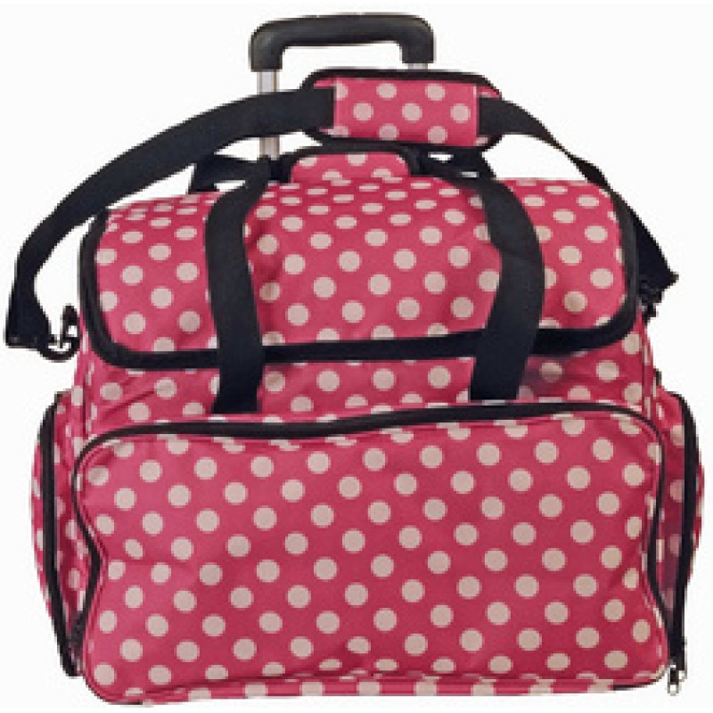 KLEIBER Valise pour machine à coudre "POIS", rose/gris