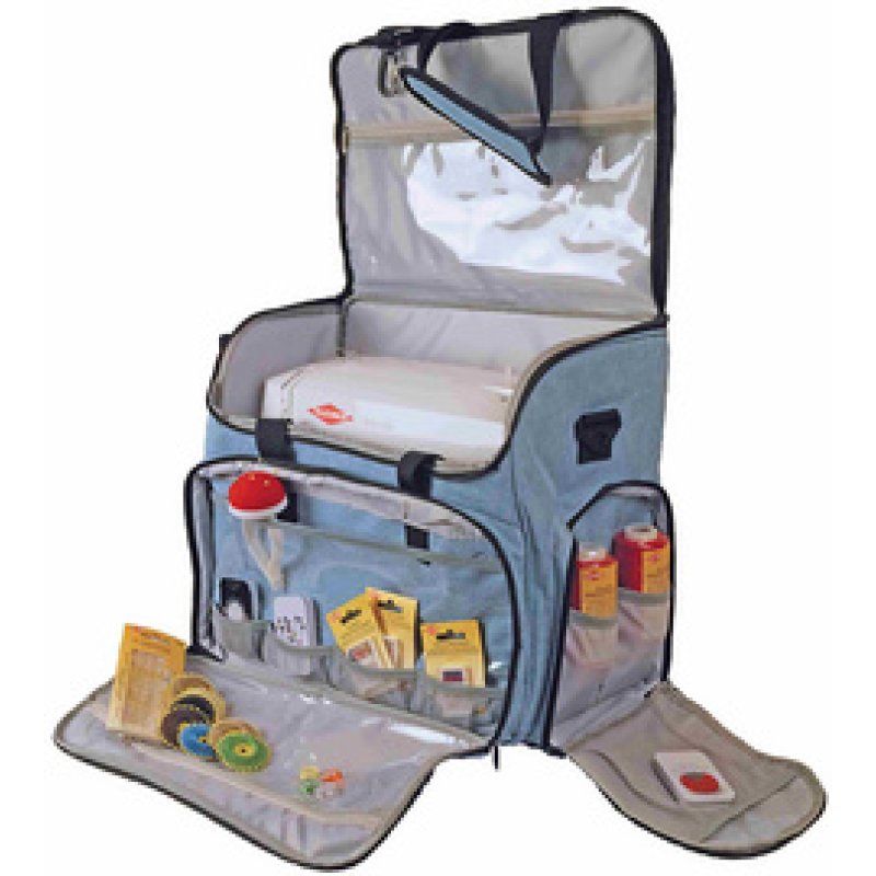 KLEIBER Valise pour machine à coudre "POIS", rose/gris