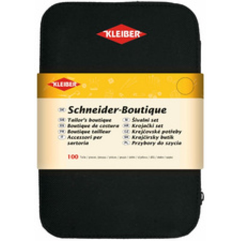 KLEIBER Nécessaire de couture, 100 pièces, dans étui noir