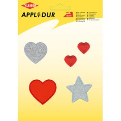 KLEIBER Assortiment d'applications "Lovely Heart", 5 motifs