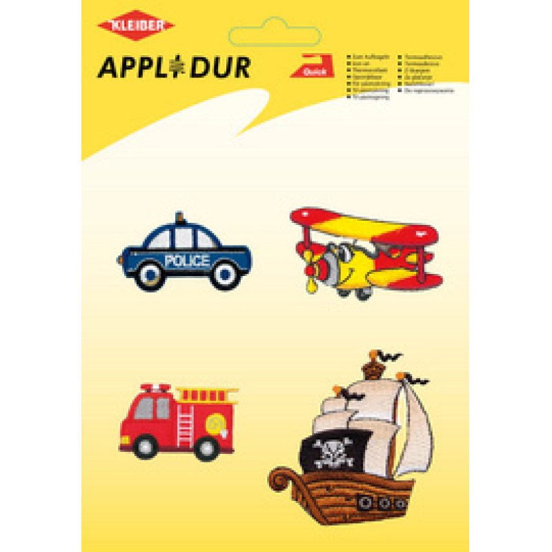 KLEIBER Assortiment d'applications "Vehicles 2", 4 motifs