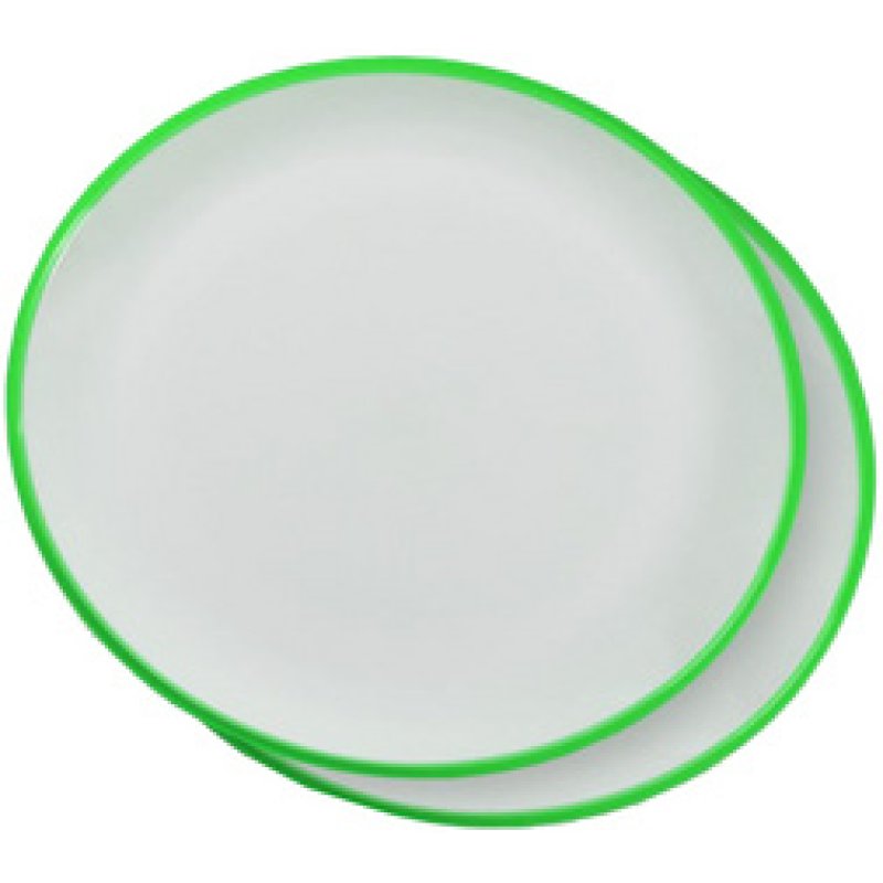 Linden Berg Set d'assiettes de table, ovale, set de 2, vert