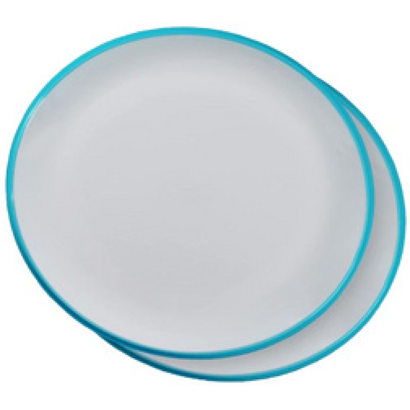 Linden Berg Set d'assiettes de table, ovale, set de 2, bleu