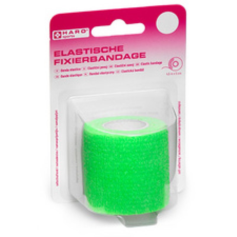 HARO Bande de fixation élastique, 50 mm x 4,5 m, vert clair