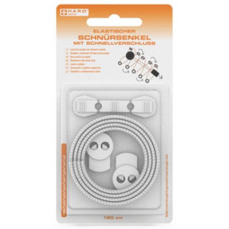 HARO Lacets à laçage rapide, plat, noir, 1.200 mm