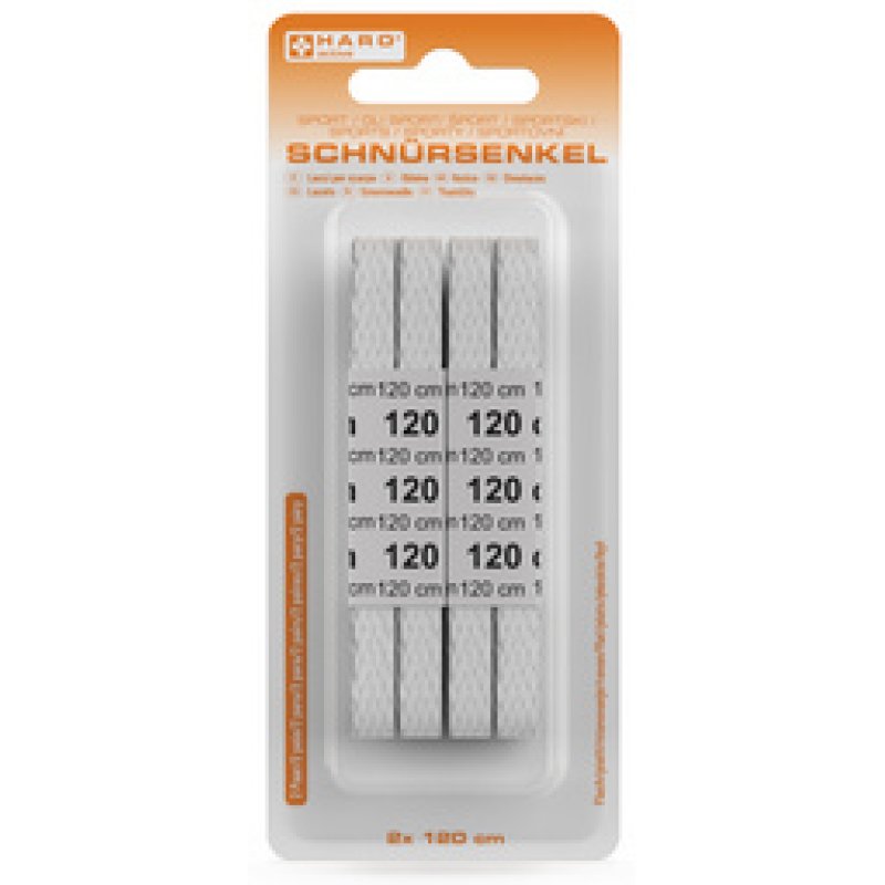 HARO Lacets Sport, plat, 1200 mm, blanc