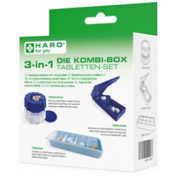 HARO 3-in-1 Kombi-Box Tabletten Set, 3-teilig, blau