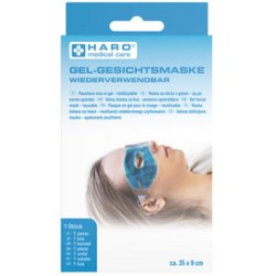 HARO Masque gel pour le visage, réutilisable, bleu
