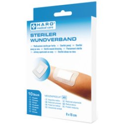 HARO Pansement stérile, 80 x 100 mm, blanc