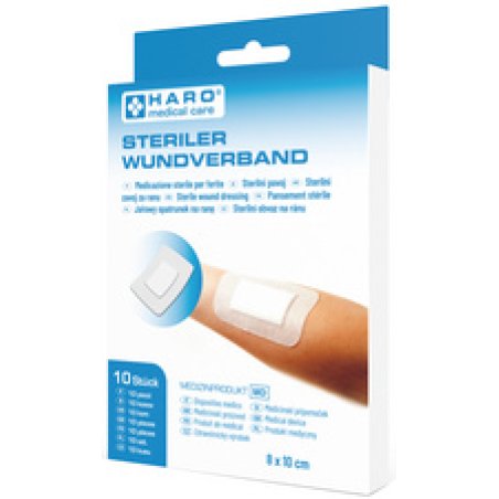 HARO Pansement stérile, 80 x 100 mm, blanc