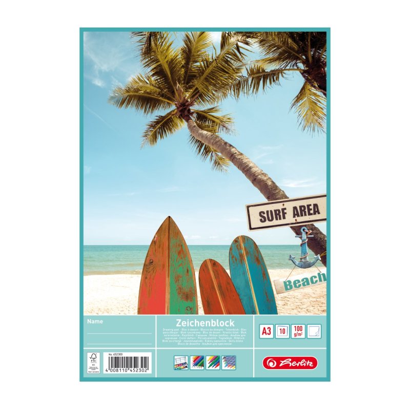 Herlitz 452300 writing notebook A3 10 sheets Multicolour