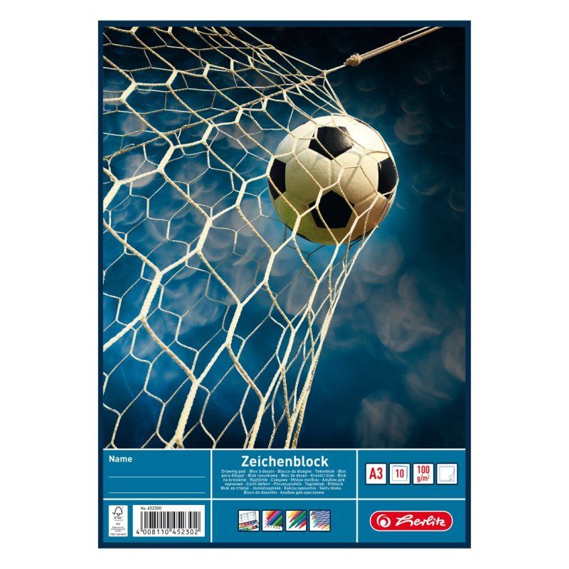 Herlitz 494419 bloc-notes A4 20 feuilles Multicolore