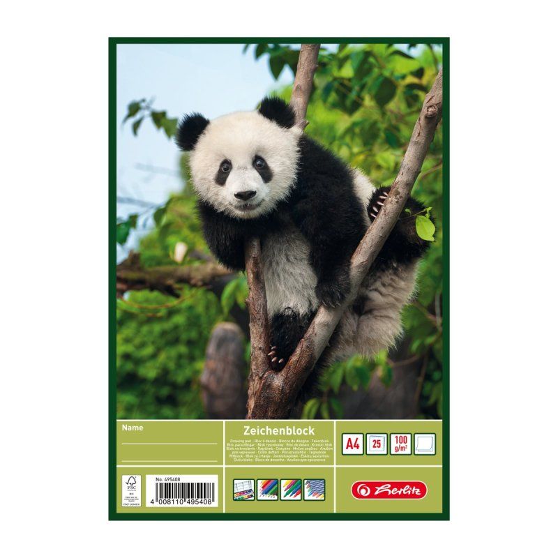Herlitz 495408 bloc-notes A4 25 feuilles Multicolore