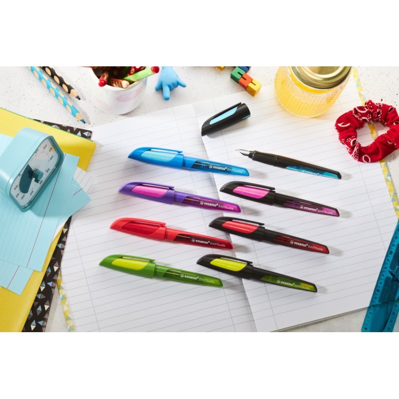 STABILO EASYbuddy fountain pen Cartridge filling system Black, Lime 1 pc(s)