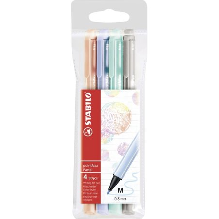 STABILO PointMax Pastel felt pen Medium Multicolour 4 pc(s)