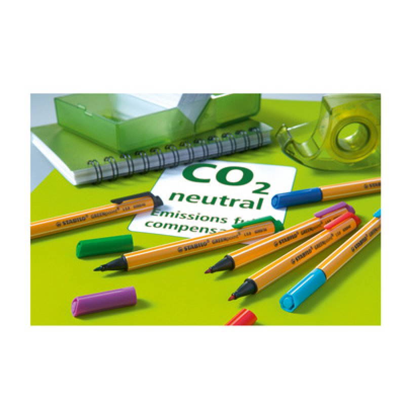 STABILO Feutre GREENpoint, présentoir en carton de 48