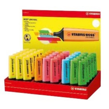 STABILO Surligneur BOSS ORIGINAL, présentoir en carton de 45
