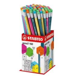 STABILO Crayon graphite Pencil 160 avec gomme, display de 72