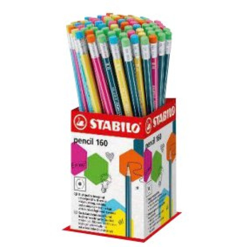 STABILO Crayon graphite Pencil 160 avec gomme, display de 72