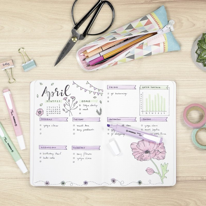 STABILO Surligneur swing cool Pastel Edition, étui PET de 4