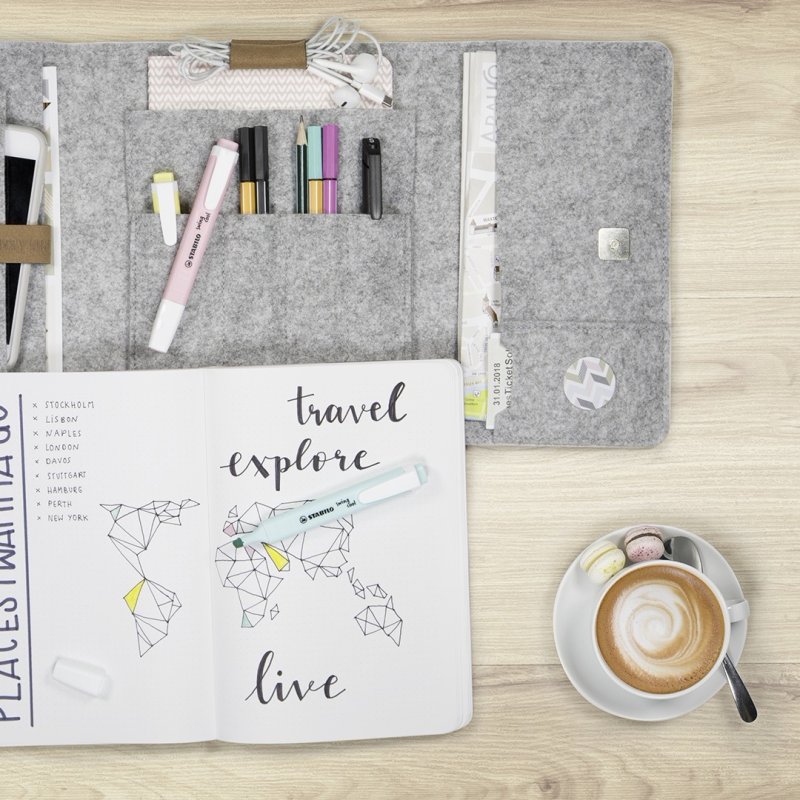 STABILO swing cool Pastel marker 4 pc(s) Chisel tip Blue, Green, Pink, Purple