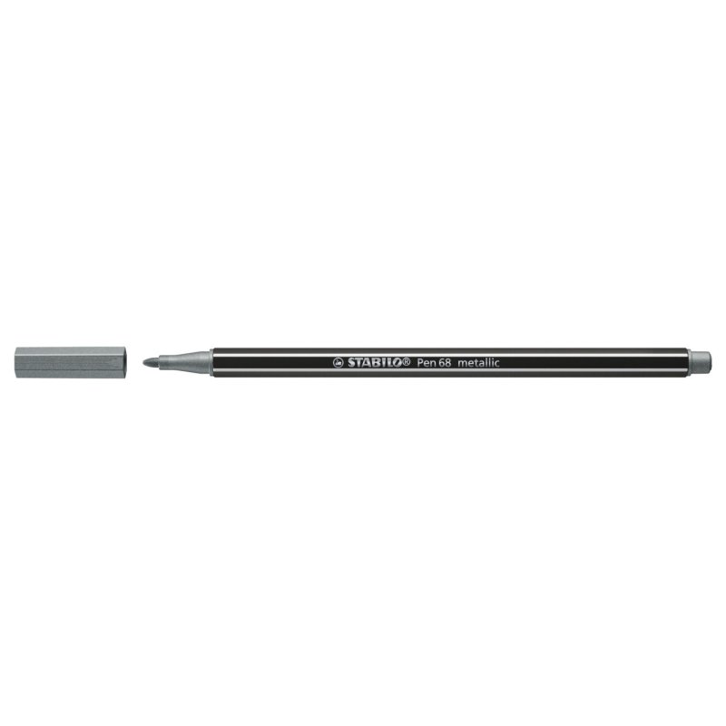 STABILO Pen 68 metallic felt pen Medium Silver 1 pc(s)