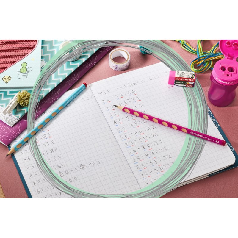 STABILO Crayon EASYgraph "S" - L, degré de dureté: HB