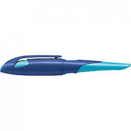 STABILO Stylo plume EASYbirdy R, droitiers, bleu/azur