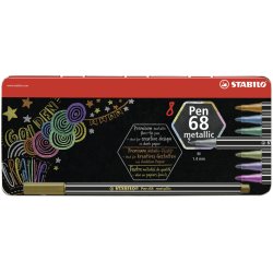 STABILO Pen 68 metallic felt pen Medium Multicolour 8 pc(s)