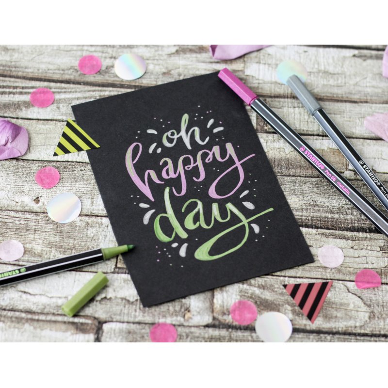 STABILO Pen 68 metallic felt pen Medium Multicolour 8 pc(s)