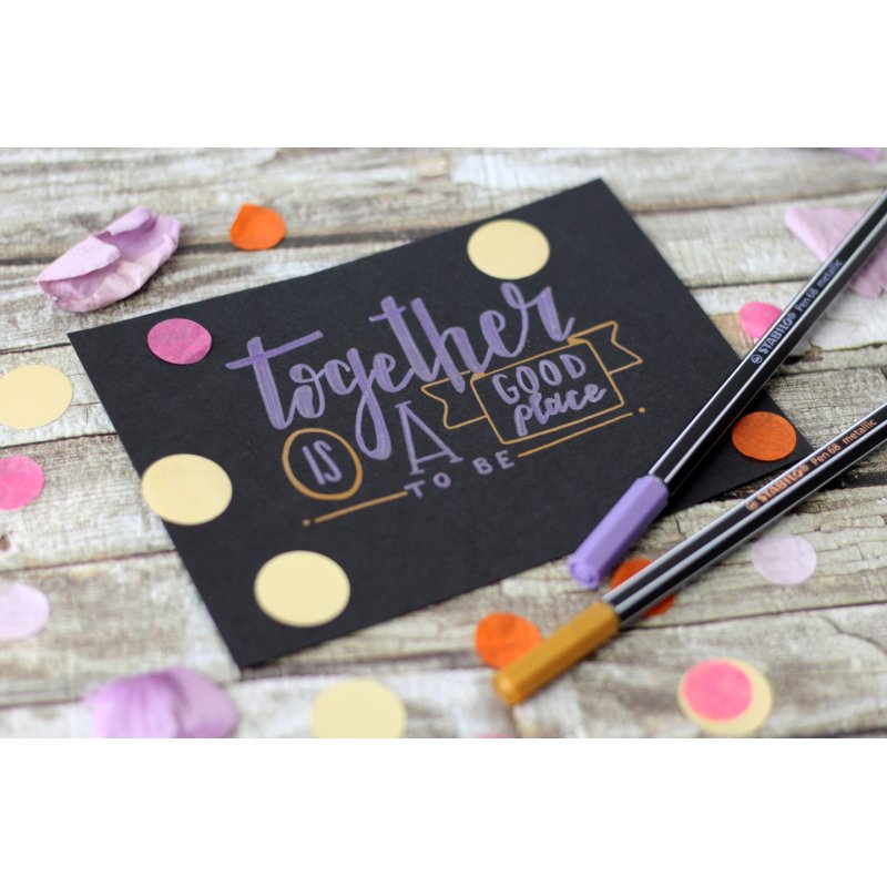 STABILO Feutre Pen 68 metallic, étui en métal de 8