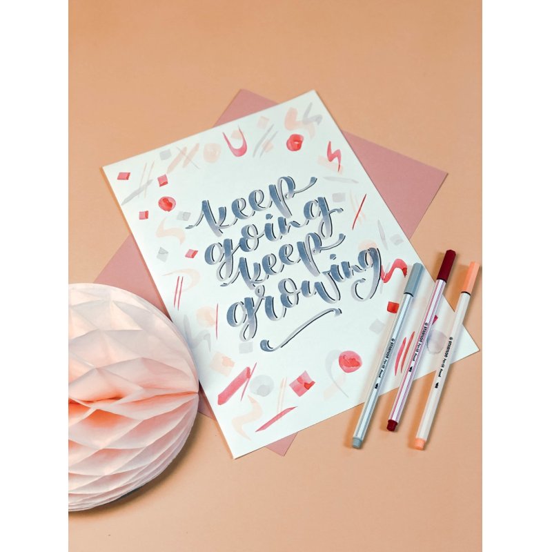 STABILO Feutre pinceau Pen 68 brush, rose clair