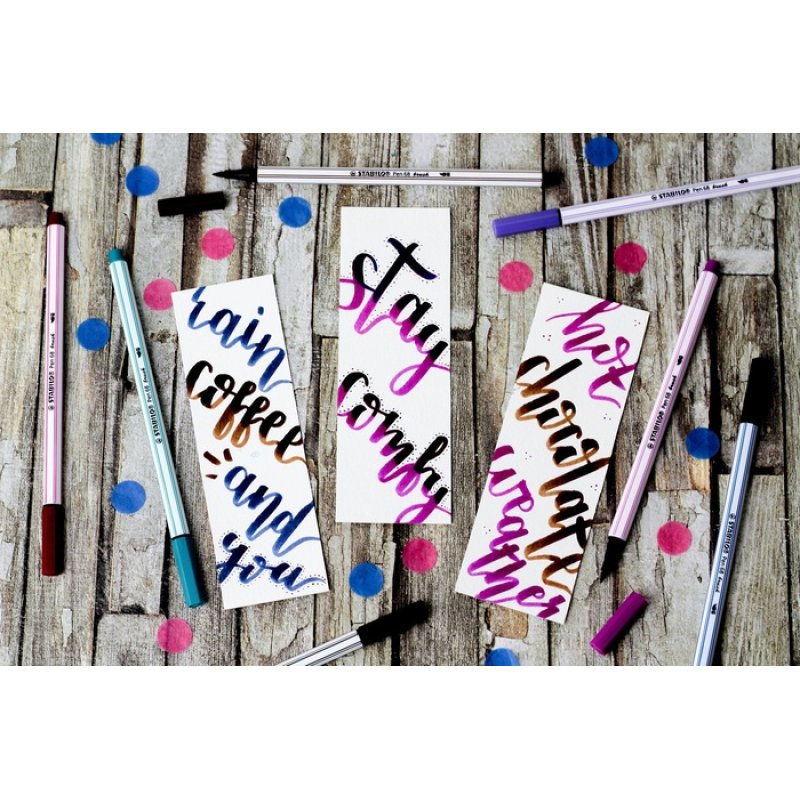 STABILO Feutre pinceau Pen 68 brush, bleu outremer