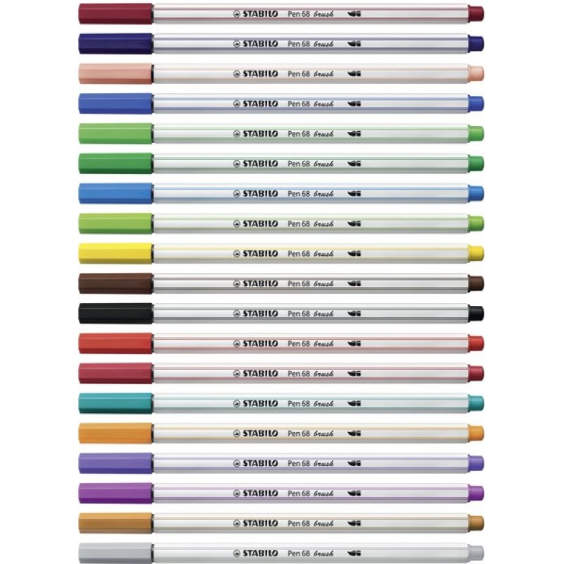STABILO Feutre pinceau Pen 68 brush, bleu outremer