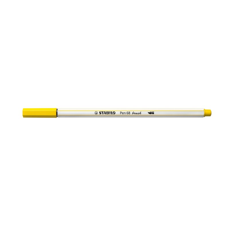 STABILO Feutre pinceau Pen 68 brush, jaune