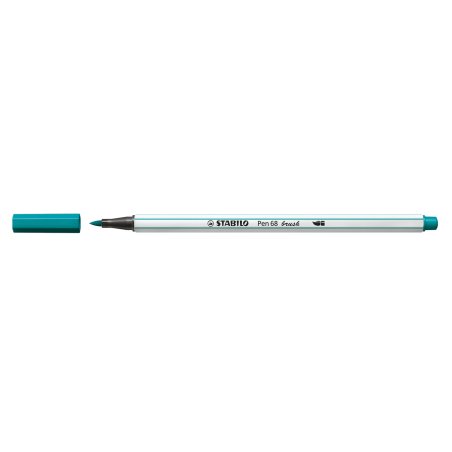 STABILO Pen 68 brush stylo-feutre Moyen Bleu, Turquoise 1 pièce(s)